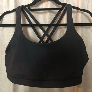 Black Lululemon Energy Bra - Size 12